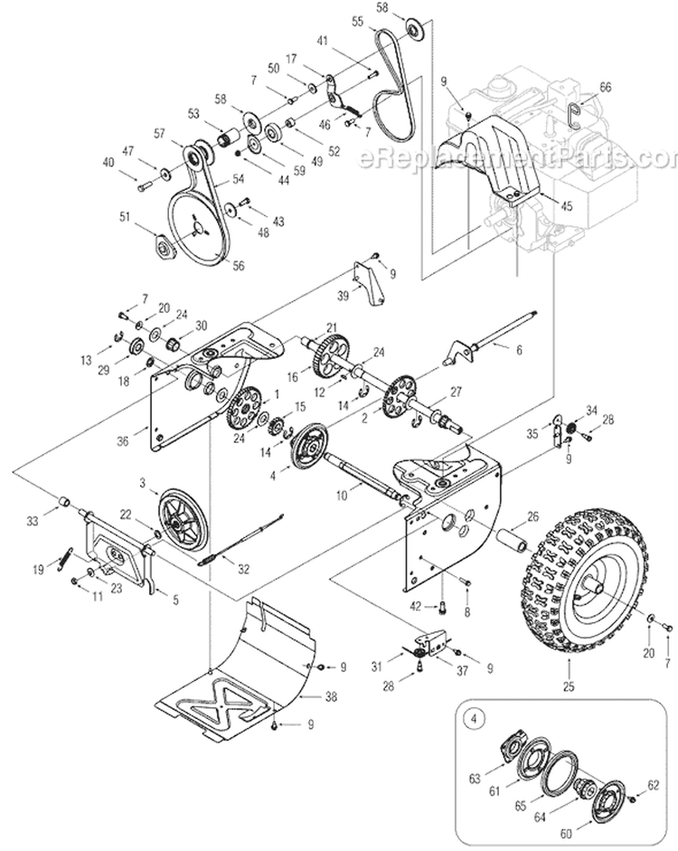 Page A Diagram and Parts List for 31AE6GLF723 2005 Yard Machines Snow Blower